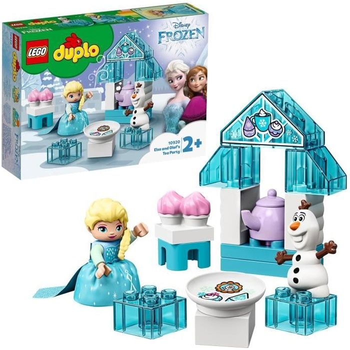 LEGO® 10920 DUPLO Disney La Reine Des neiges Le Goûter d’Elsa Et Olaf, Jouet avec Grandes Briques et Poupée pour Enfants de 2 ans