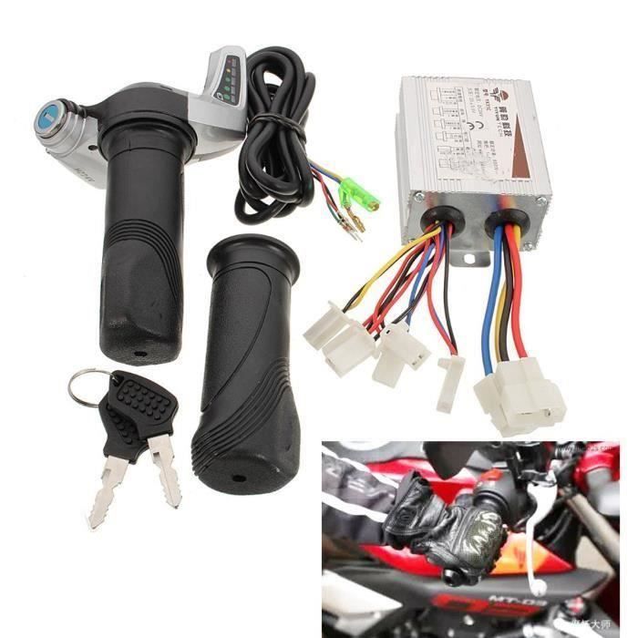 TEMPSA Poignée Accélérateur et Commande à Moteur Brossé Vélo Voiture électrique 24V 500W Aa43228