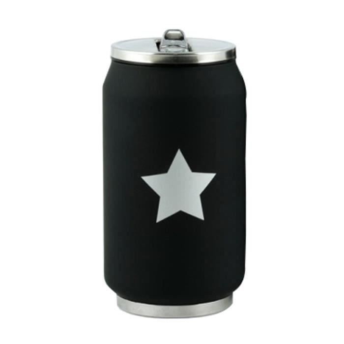 YOKO DESIGN Canette isotherme double paroi 260ml Star étoile argentée