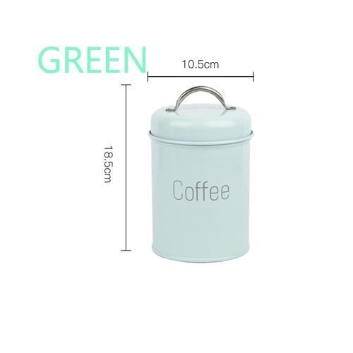 Couvercle de réservoir de stockage en acier ustensiles de cuisine boîte carrée multifonction boîtes scellées Pots de - Type GREEN-C