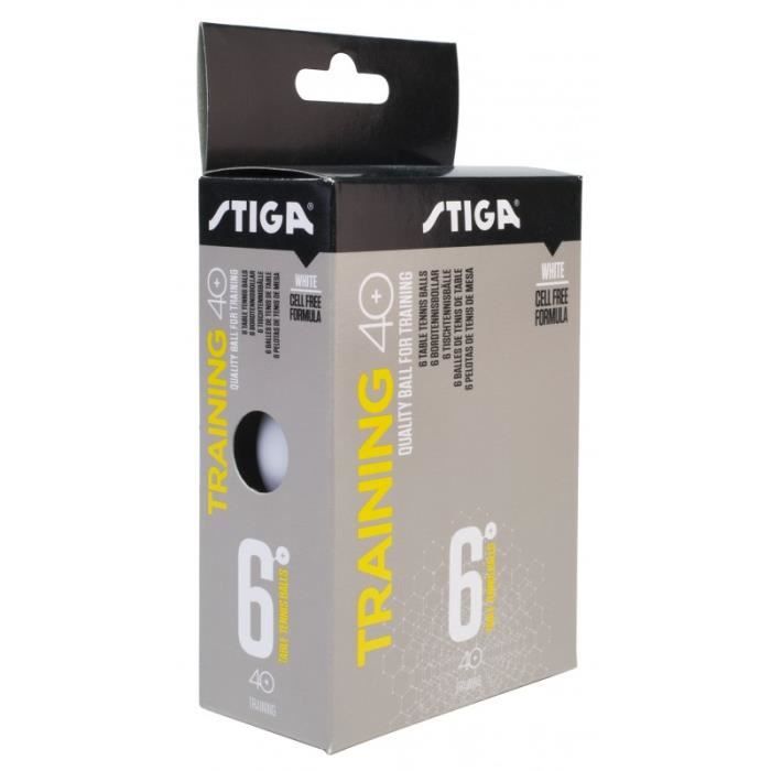 6 BALLES DE TENNIS DE TABLE STIGA TRAINER ABS