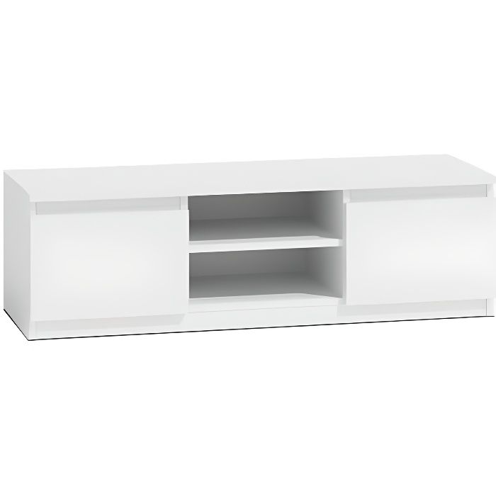 Meuble TV moderne pour salon 120 cm 40 Blanc