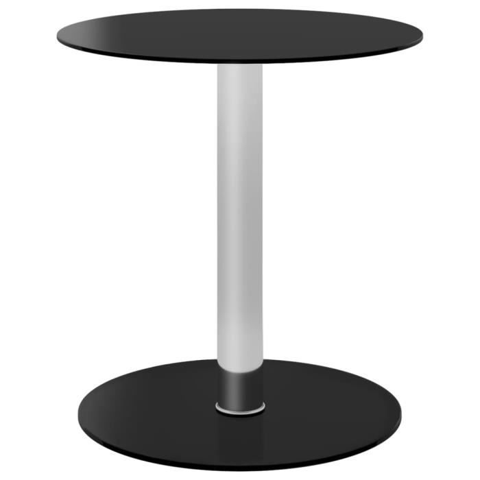 Petit Prix Table basse Noir 40 cm Verre trempé®FTGWBC®