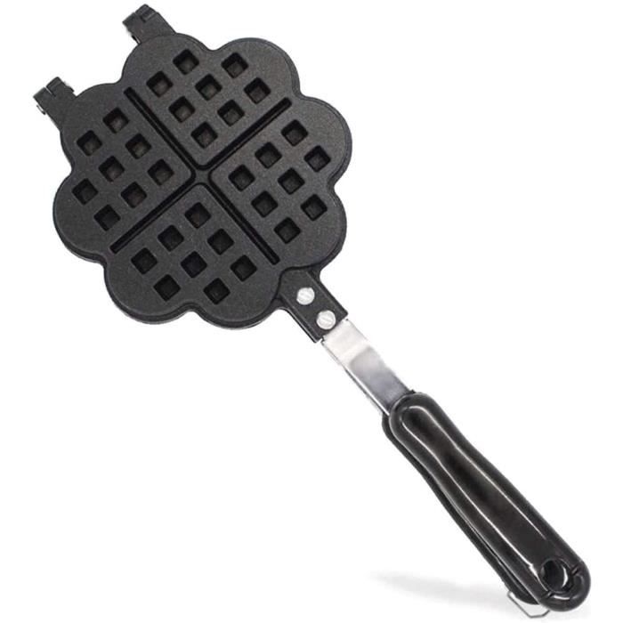 GAUFRIER AISHANG Gaufrier Coeur Moule agrave gaufres en Forme de Coeur meacutenage Cuisine gaz antiadheacutesif Gaufre Moule de 1112