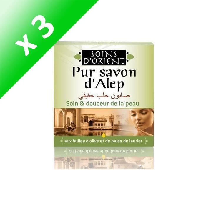 SOINS D'ORIENT Savon d'Alep - 100 g (Lot de 3)