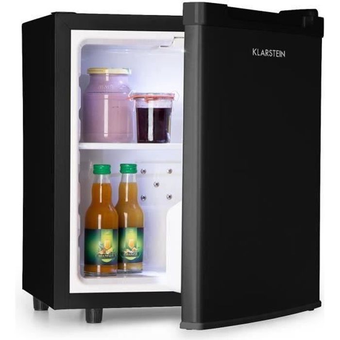 Mini frigo de chambre - Klarstein - petit frigo sans freezer - 40 l - petit frigot cosmetique - mini refrigerateur bar - noir