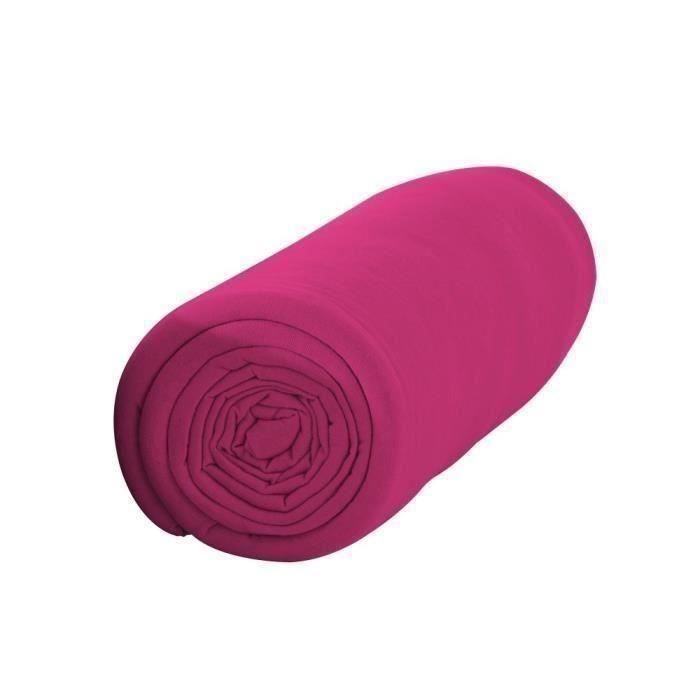 TODAY Drap housse 100% coton - 140 x 190 cm - Jus de myrtille TODAY