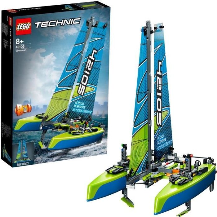 LEGO® Technic 42105 Le catamaran, Kit de Construction, Maquette Bateau Jouet Fille et Garçon de 8 ans et plus