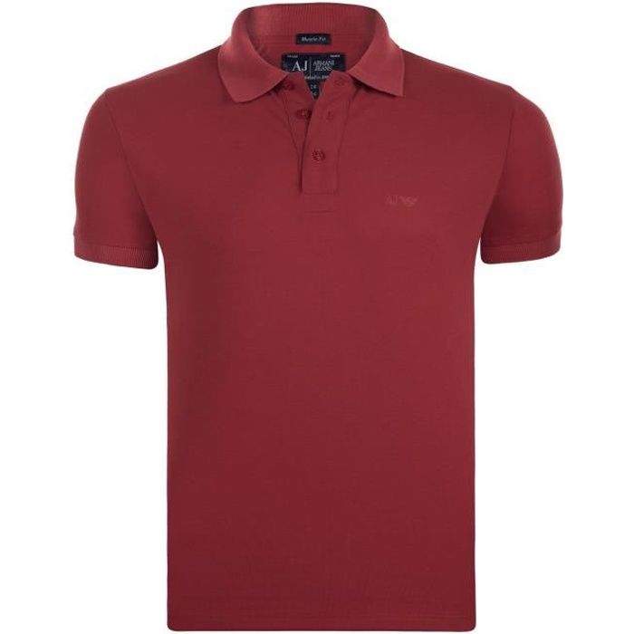 Armani Jeans Homme Polo Rouge Muscle Fit