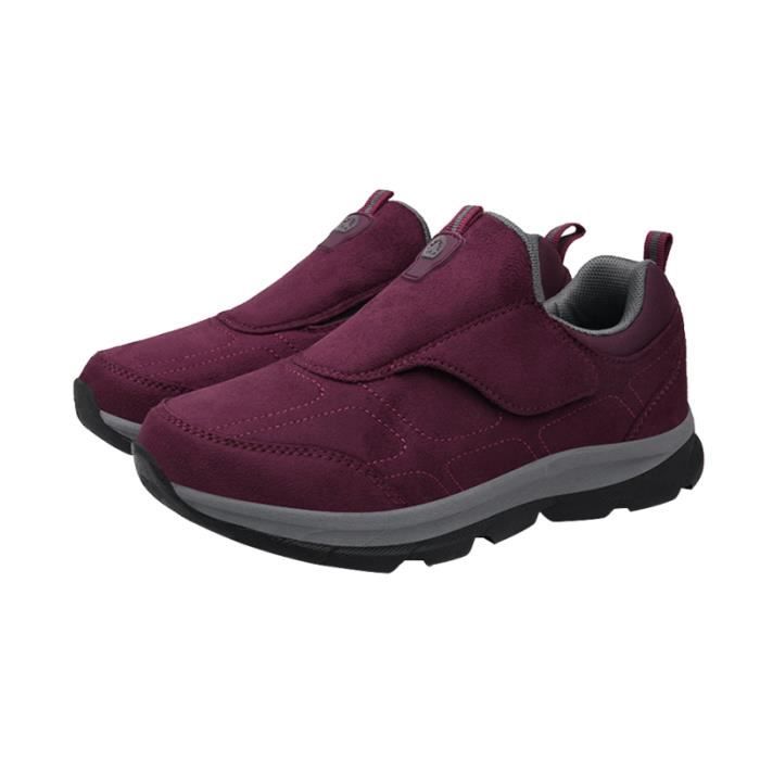 Personnes âgées chaussures de sport d'hiver de résistance au dérapage personnes de marche épaissir de (violet taille 39) BASKET