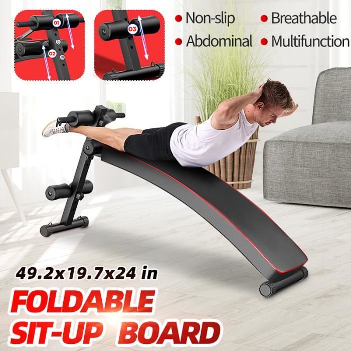 NEUFU Banc de Musculation Appareil à Abdo Hauteur Réglable Banc d'entraînement Pliable