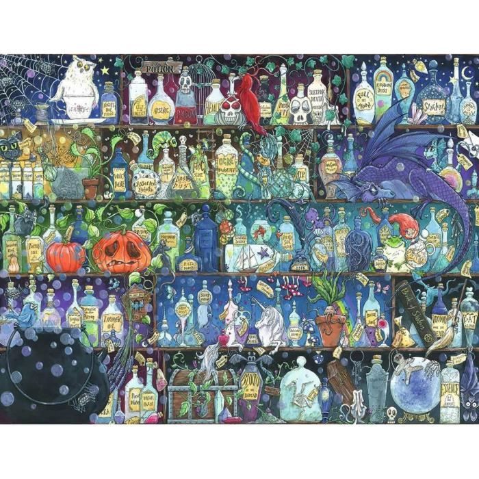 Puzzle 2000 pièces : L'étagère à potions, Zoe Sandler Coloris Unique