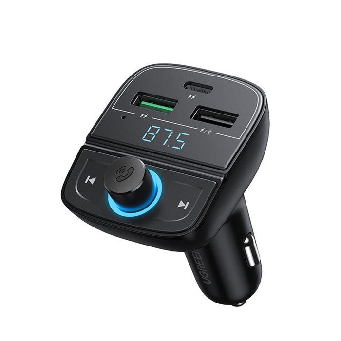 UGREEN Transmetteur FM Bluetooth 5.0 Kit Émetteur FM Voiture Chargeur PD 20W et Quick Charge 3.0