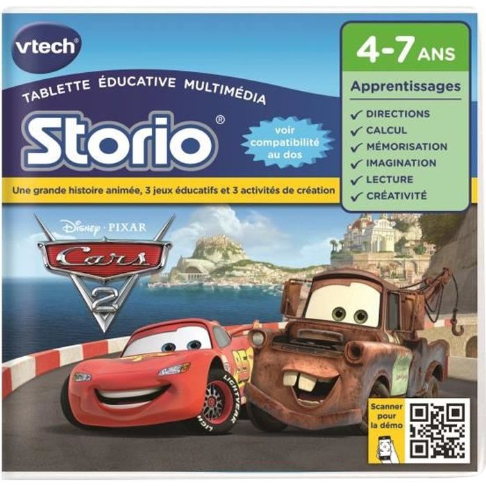 VTECH - Jeu Éducatif Storio - Cars 2