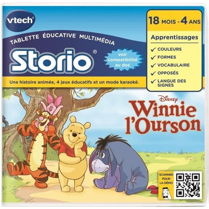 VTECH - Jeu Éducatif Storio 2 - Winnie l'Ourson