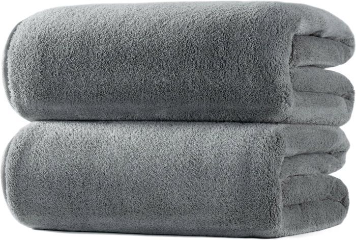 JML Lot de 2 serviettes de bain en microfibre (76,2 x 152,4 cm