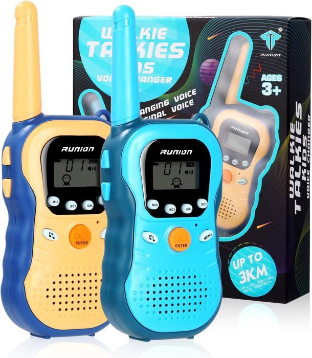 Talkie-walkie Enfant Dinosaure – 2 Interphones – Portée 300 M – Cadeau 3-10 Ans – ABS