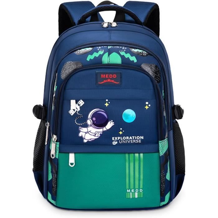 Cartable Garcon Primaire - Impermables et Lgers - Sac dos scolaire pour garons filles enfants - Vert couleurs multiples CARTABLE