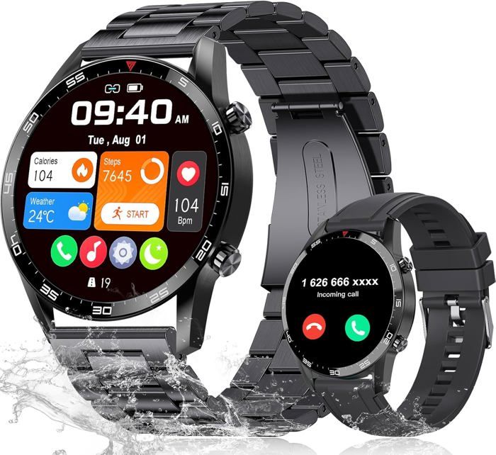 Montre Connectée Homme 1.43" - Appels Bluetooth, ECG, SpO2, 70 Sports - Écran AMOLED - Smartwatch - 8