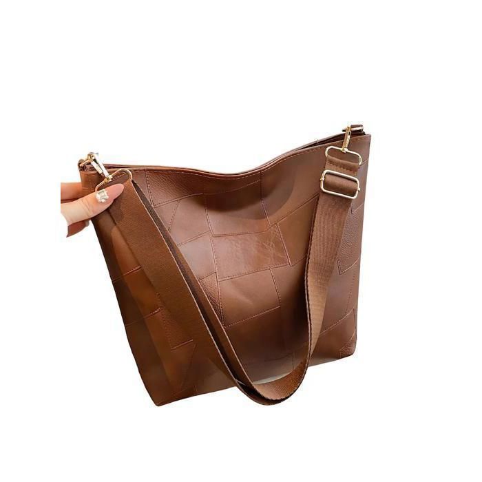 Sac à Main - Femme - Grande Capacité - Cuir - Marron - Bandoulière - Amovible - 30 x 26 x 10 cm Sac à Main - Femme - Grande Capacité - Cuir - Marron - Bandoulière - Amovible - 30 x 26 x 10 cm