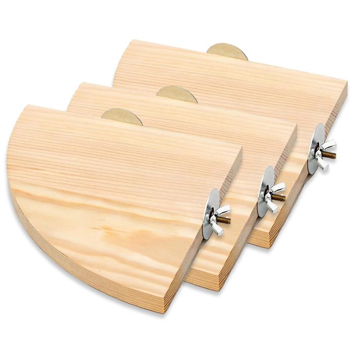 Meilleurs prix pour Support à oiseaux - Non spécifié - Plateforme en bois - 13x13 cm - 3 pièces - Pour petits animaux