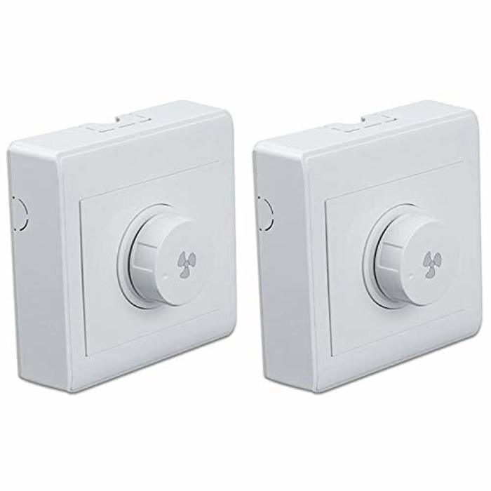 Lot de 2Réglage du Ventilateur de Plafond Régulateur de Vitesse en continu Interrupteur Mural 220V 10A pour gradateur 300W - Zeminpeoel