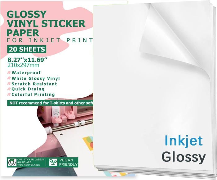 Lot De 20 Feuilles Vinyl Adhésif – Couleurs Pastel – Autocollant Permanent – CaiJianYuLin