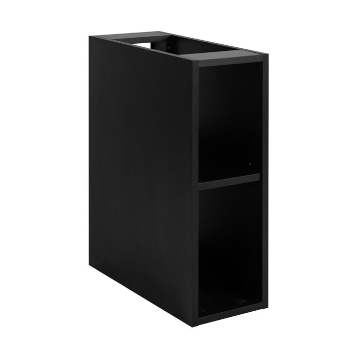 Etagère de salle de bain - Noir - 20 x 60 7 x 44 4 cm - MDF - Panneau stratifié - A suspendre