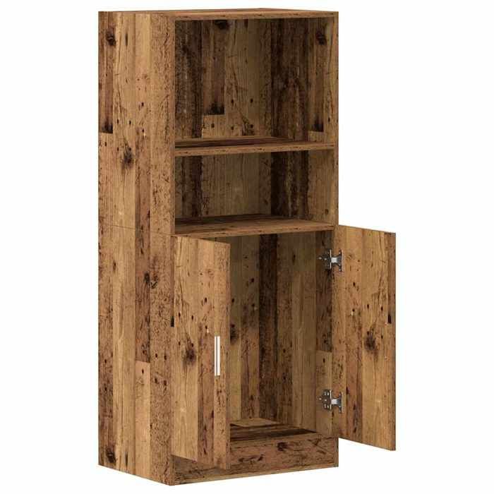 Promotion mai * Armoire de cuisine - Buffet de cuisine - vieux bois 57x415x1315 cm bois ingénierie EU9646860128
