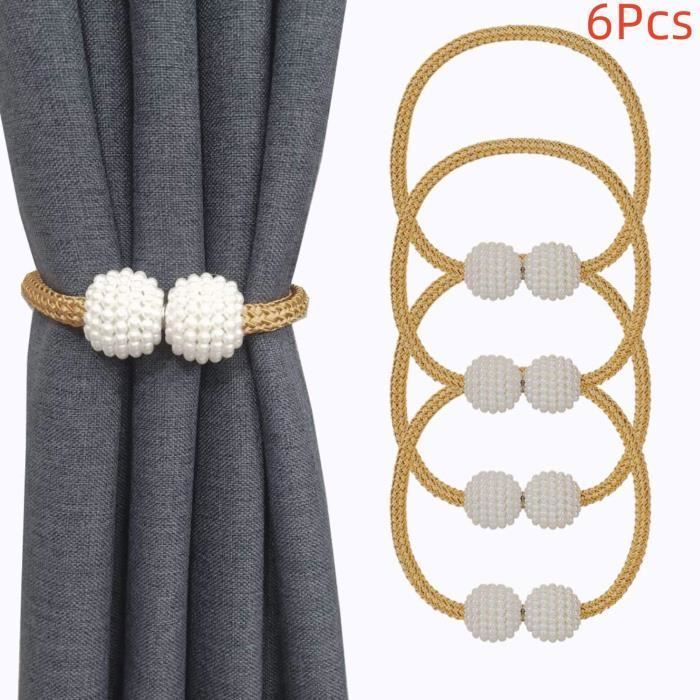 Lot De 2 Embrasses De Rideaux Magnétiques En Corde Tissée