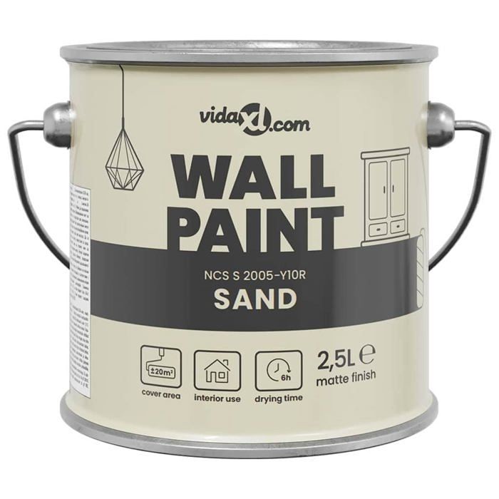 Peinture murale intérieure vidaXL 25 Surface lavable Formule à base deau Excellente couverture - vue 2
