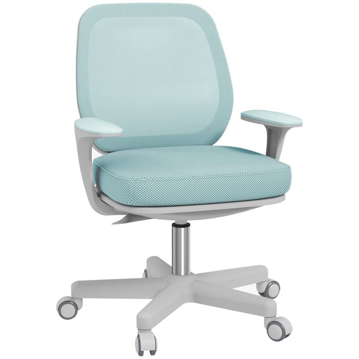 Fauteuil de bureau - Vinsetto - ergonomique - hauteur réglable - tissu en maille - 55x48x94.5cm - vert