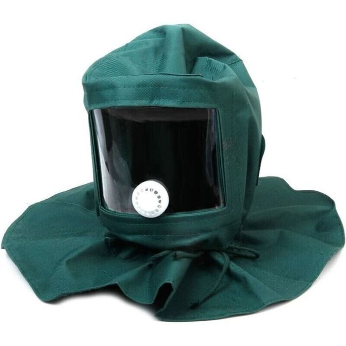 Casque Masque de Protection Anti-Vent Anti-poussière pour Sablage Sableuse-