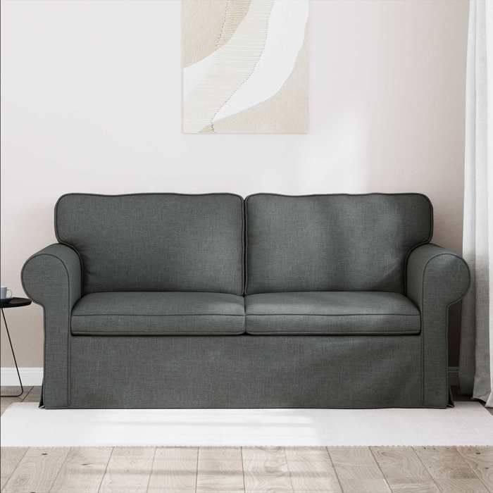 Tissu CANAPÉ FIXE - SHIELDPRO® - Canapé 2 places - pour salon - Gris foncé 215x82x80 cm 267521