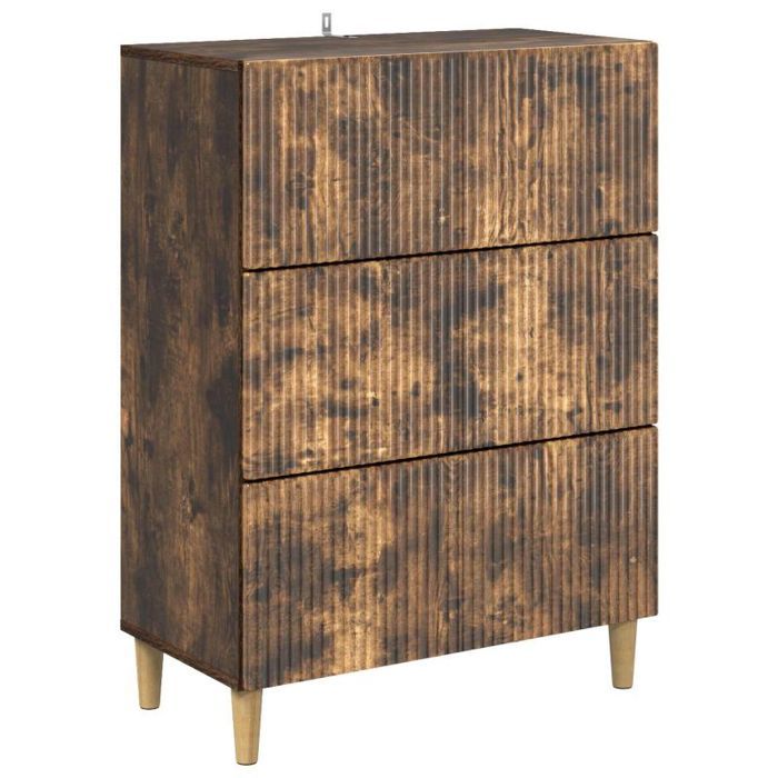 Commode de chambre Vidaxl Armoire à tiroirs Chêne fumé 66 x 345 x 90 cm