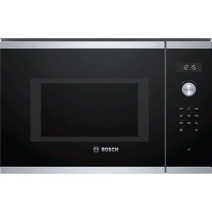 Micro-ondes encastrable - BOSCH Série 6 - BFL554MS0 - Noir / Inox - 594 x 388 x 383 cm - Reconditionné – Très bon état