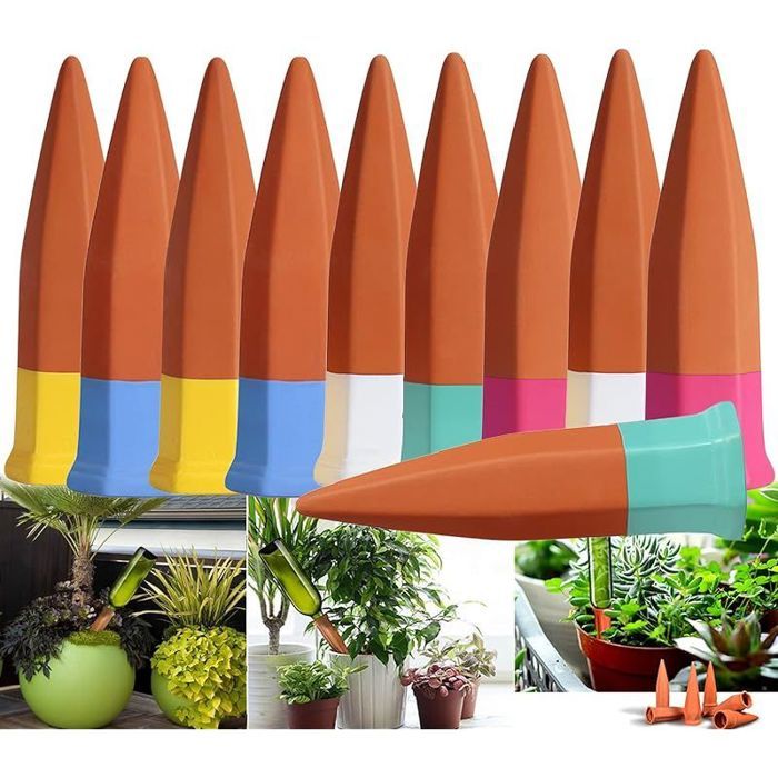 Oyas a Planter Terre Cuite 10 Pièces Arrosage Goutte à