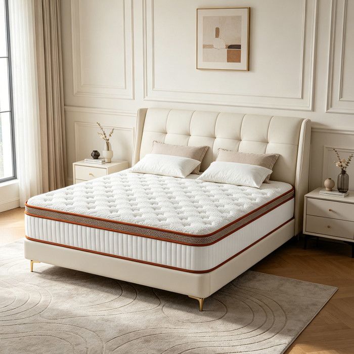 Matelas 140x200 Épaisseur 26 cm Matelas en Mousse à Mémoire de Forme Fermeté Moyenne 8 Zones de Confort Soutien Parfait