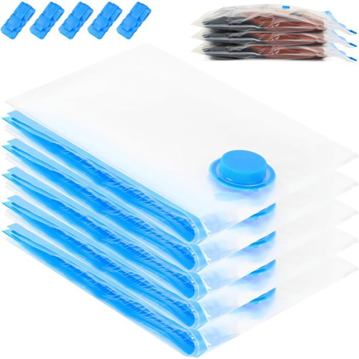 5 Pcssac Sous Vide Vetement Aspirateur Sac De Compression Sac Rangement Sous Vide Sacs De Compression De Voyage Pour Oreille[AT82]