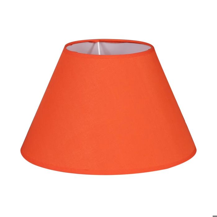 Abat-jour en tissu orange pour lampe de table douille E27 fixation par clip pour lustre. ACCESSOIRES FABRICATION MAISON