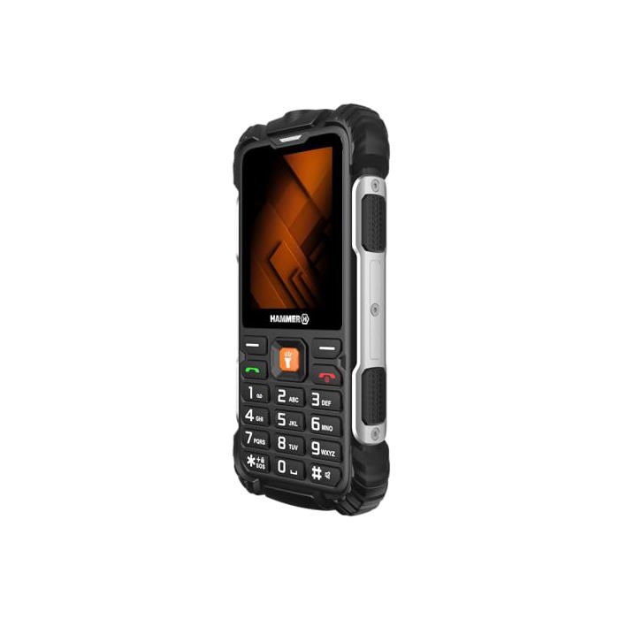 Forge Téléphone Portable dExtérieur sans Contrat Batterie 2300 mAh 32 Go Écran TFT 24 Grosses Touches Lampe de Poche Appareil