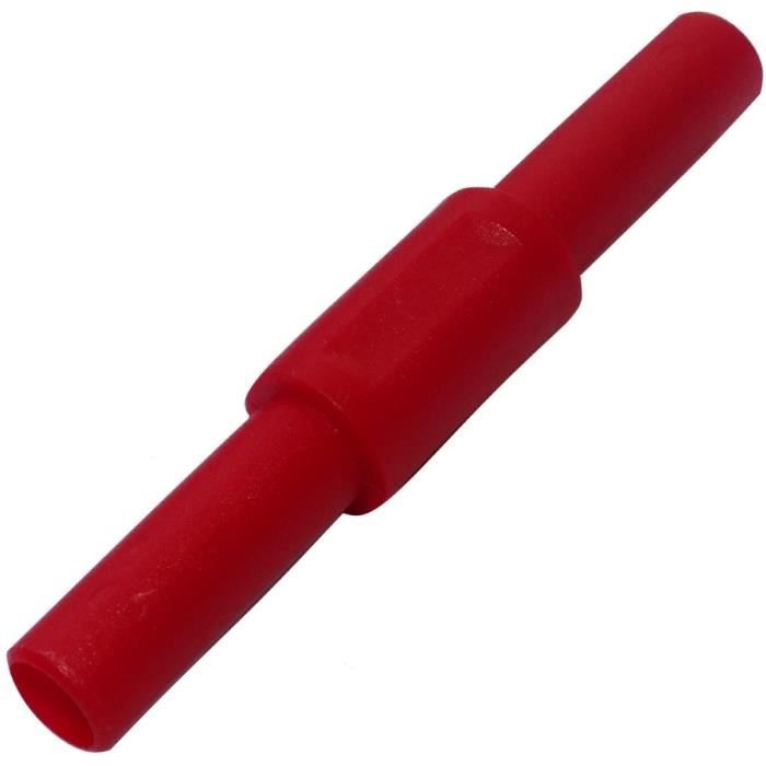 Prise Mâle Banane 4 Mm 36A 70V DC Rouge – Socle Axial, Pince à Vis, ELECTRO-PJP 1086-RT