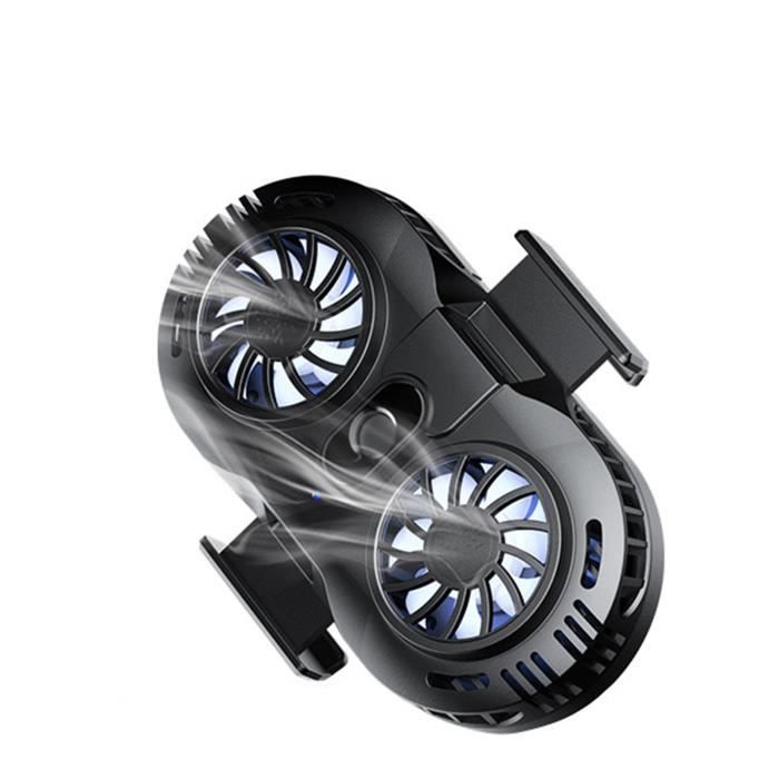 Refroidisseur Téléphone Avec Ventilo - Pince Ajustable, 2 Ventilateurs, Pour Gaming Et Vidéos