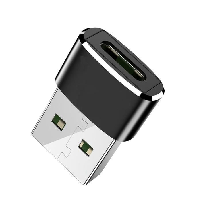 Adaptateur USB 3.0 Mâle Vers USB-C Femelle - Connexion 10A, Pour Données Et Charge