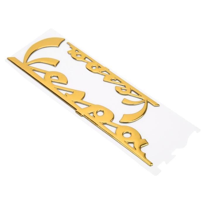 Emblème Piaggio Hexagonal Aluminium 49x43 Mm - Autocollant Pour Vespa Sprint, Rally, Etc.