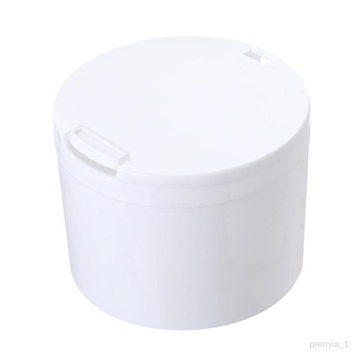 Lot De 3 Boîtes De Rangement En Acrylique Avec Couvercle Bambou - Pour Cotons, Disques Démaquillants, Salle De Bain - Organisateur Transparent