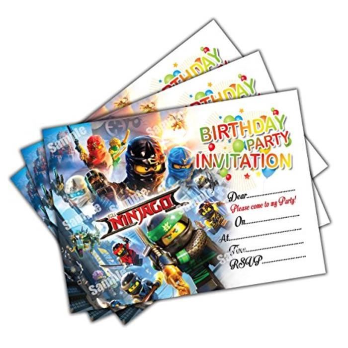 Support A Decorer Gnrcm X Lego Ninja Go De Fete D Anniversaire Invite Cartes Qualite Cdiscount Beaux Arts Et Loisirs Creatifs