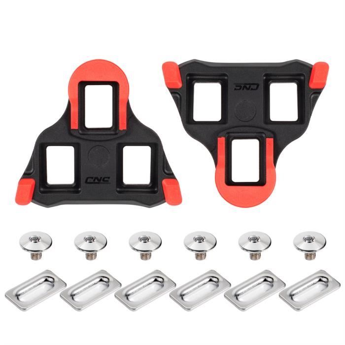 LQNB Cale-Vélo Set Taquets Plastique Noir Pour Pédales Time IClic/XPresso - Antidérapant Et Léger