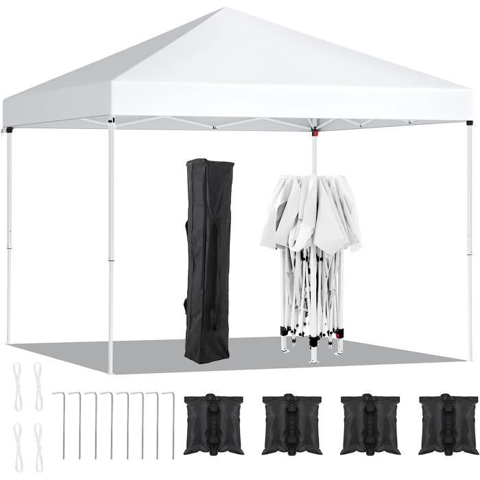 3 Parois Latérales Imperméables Pour Tonnelle 3x3m - Tissu Oxford 210D, Protection UV 99%