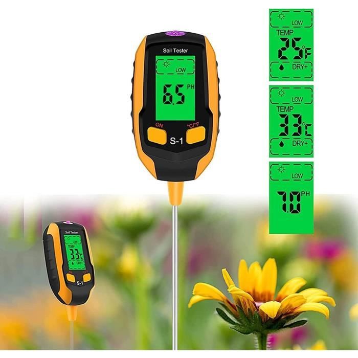 TOPINCN 3 En 1 Humidité/pH/Sol Mètre Sol Moniteur De L'eau Du Sol Hygromètre Plante Fleurs Jardin Pelouse Ferme Outil Jardinage